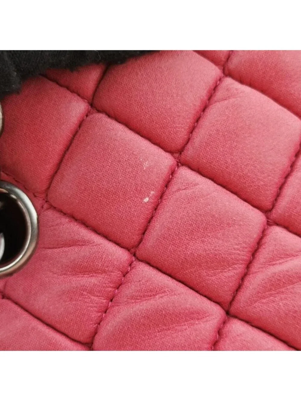 Chanel Quilted CC Logo Mademoiselle Red Leather Handbag